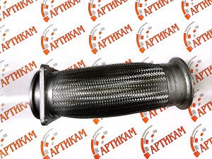 Металлорукав глушителя FAW J6 1203030-420 (350мм, фланец/хомут)