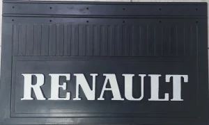 Брызговик RENAULT 600*360 надпись белая