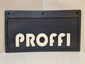 Брызговик универсальный PROFFI 405*225 белые буквы люкс