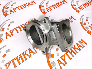 Патрубок впускного коллектора Г-образный, металл. на 3 болта ISF2.8