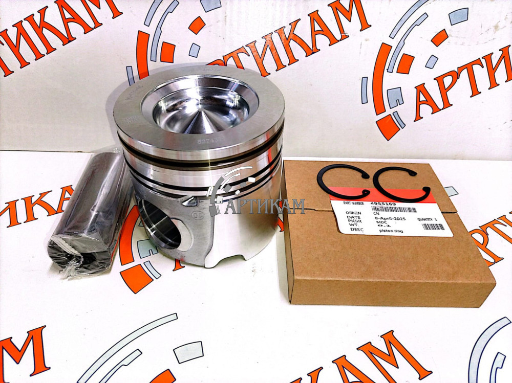 Поршень стандарт в сборе (кольца, палец, стопор кольца) ISBe/QSB Евро4/5 4309384 (5274516,4955251)