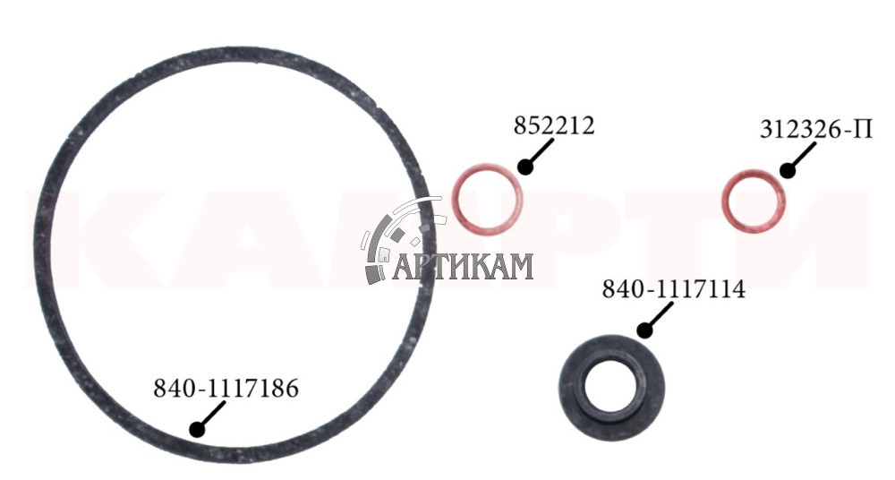 Р/к ФТОТ МАЗ ***Евро КАМРТИ (паранит+рти+медь) 4 наим